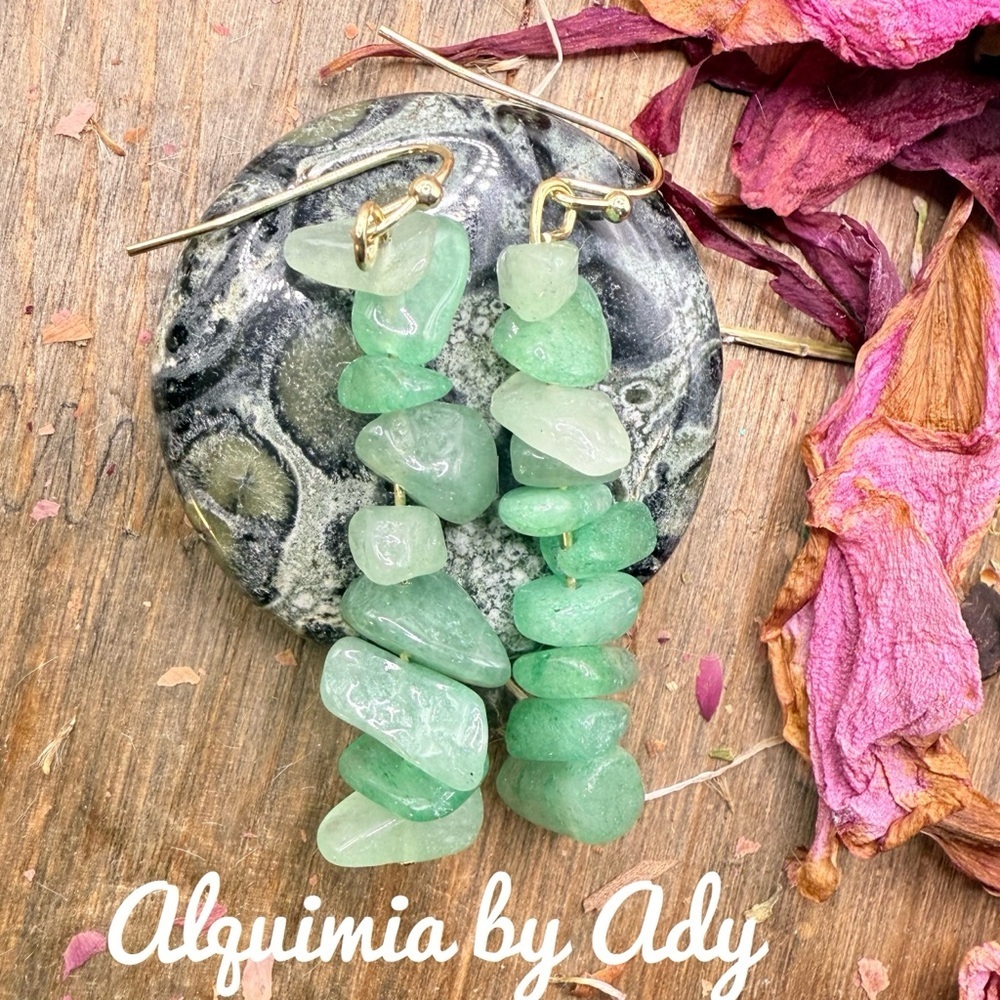 Alquimia Green jade Stone Earrings